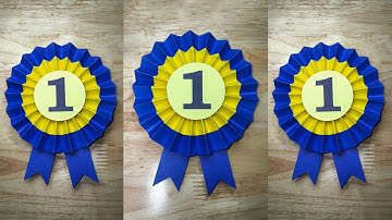 Paper Award Ribbon | Paper Rosette | Paper Badges | Craft Ideas | DIY Projects