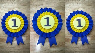 Paper Award Ribbon | Paper Rosette | Paper Badges | Craft Ideas | DIY Projects