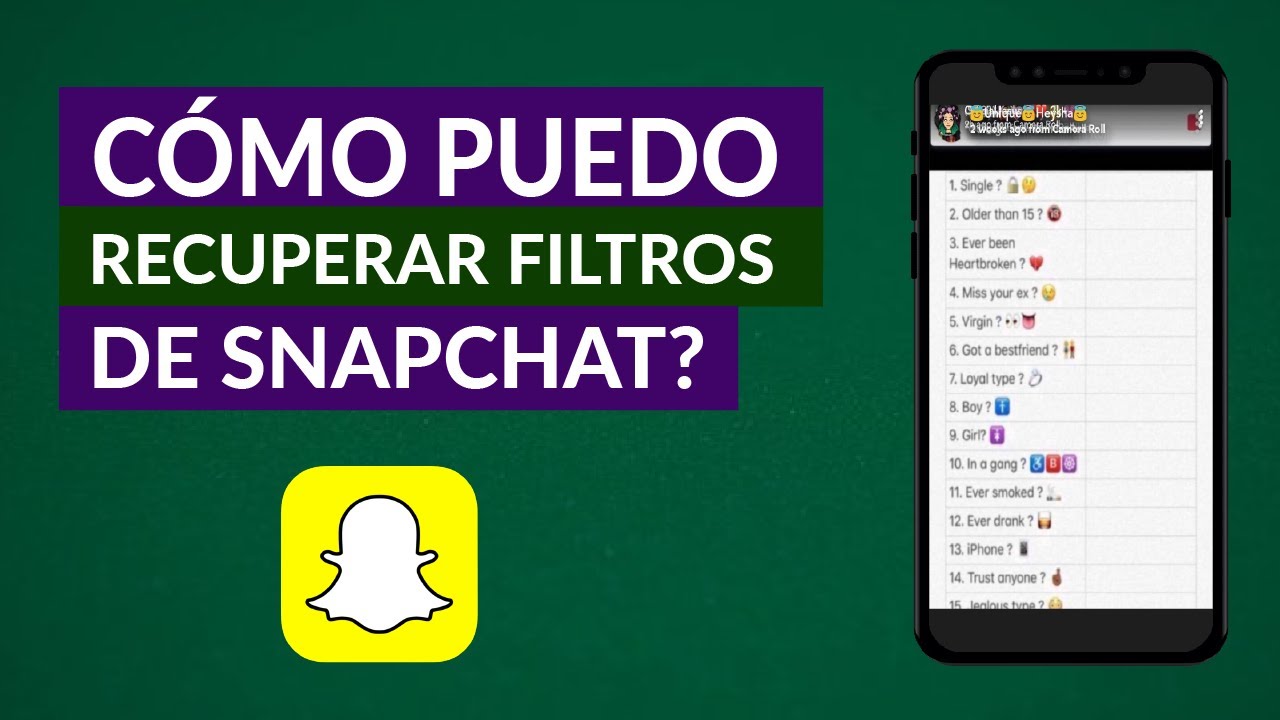 Como Recuperar Filtros De Snapchat Youtube