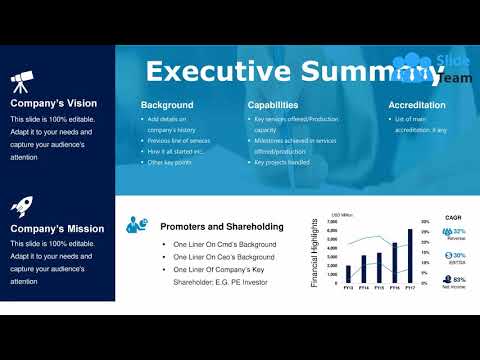 Update Executive Summary Powerpoint Slide Deck