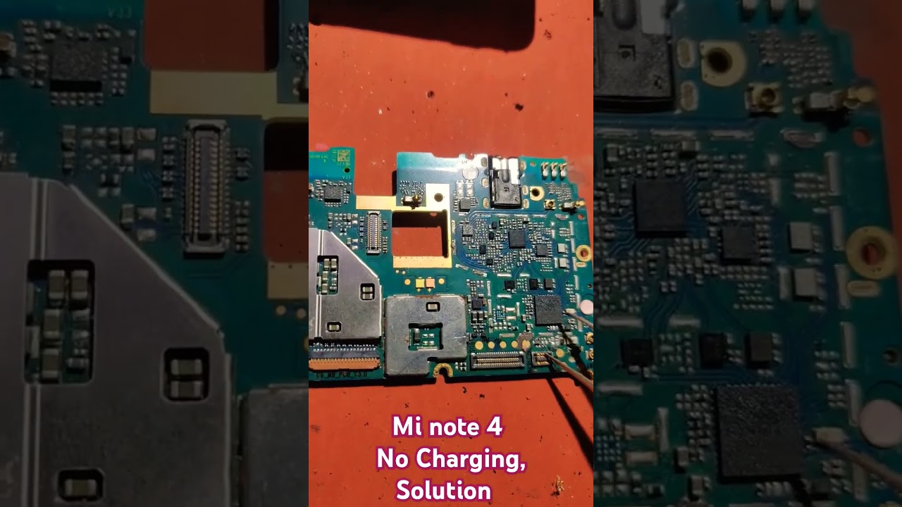 Mi note 4 No charging, Only 2 capacitor remove problem solve📱⚒️🤳