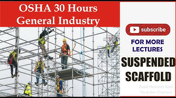 Lecture 17 Osha General Industry 30 Hrs Course Topic Types of Scaffolding | Suspended Scaffold