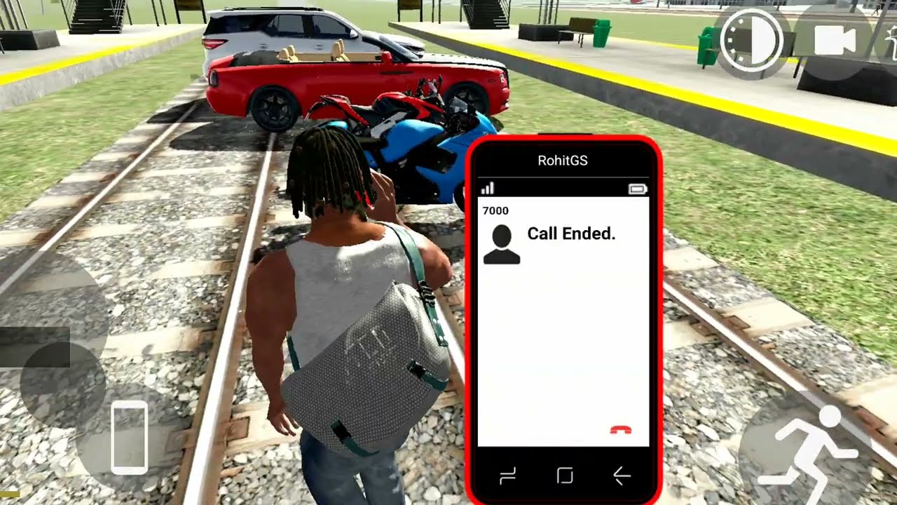 Train crushes Franklin indian bike driving 3D 