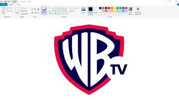 How to draw WB TV Logo in Ms Paint | Logo Designing in computer using Ms Paint | Logo Drawing.