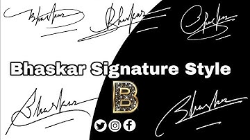 Bhaskar name Signature Tutorial | Idea