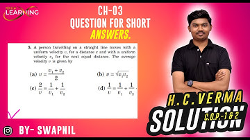 A person travelling on a straight line moves with a uniform velocity v1 for a distance x and with