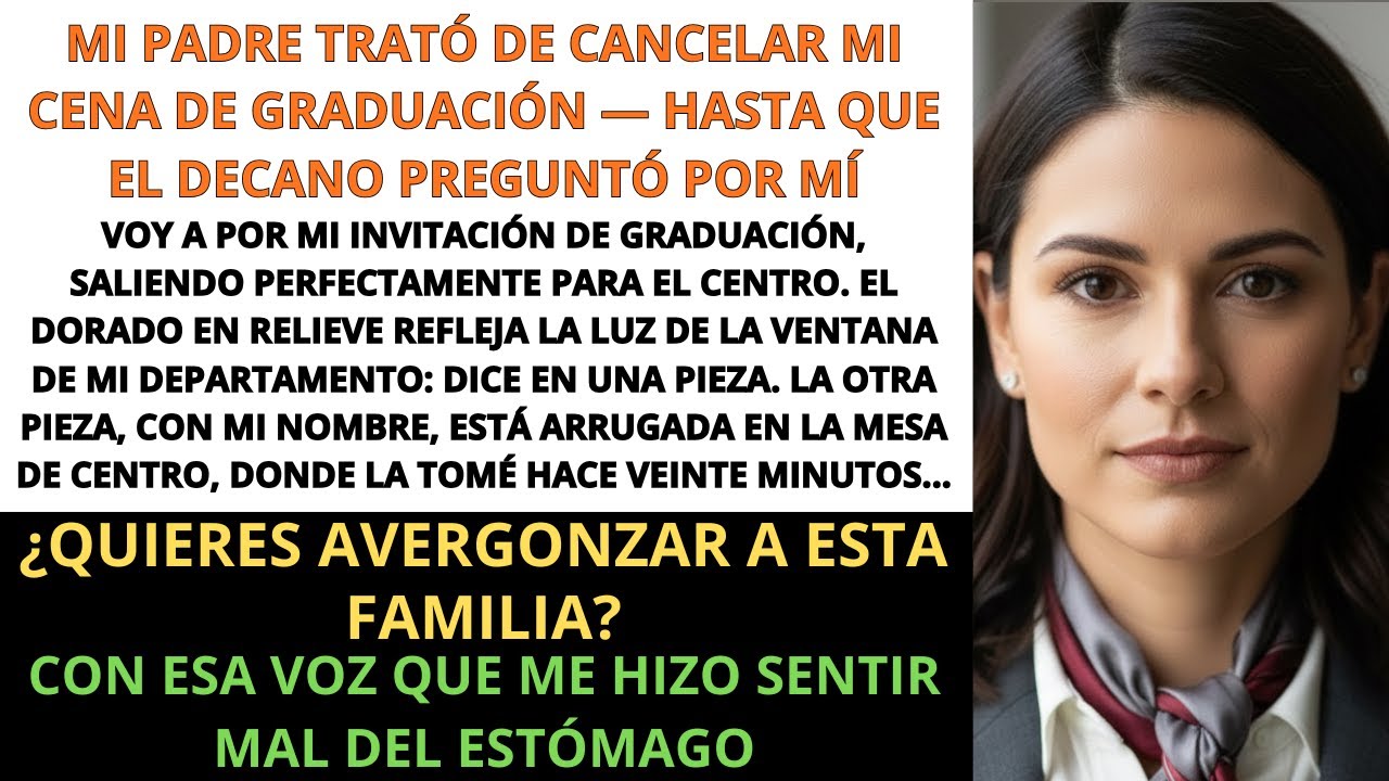 Mi Padre Trató de Cancelar Mi Cena de Graduación — Hasta que el Decano Preguntó por Mí
