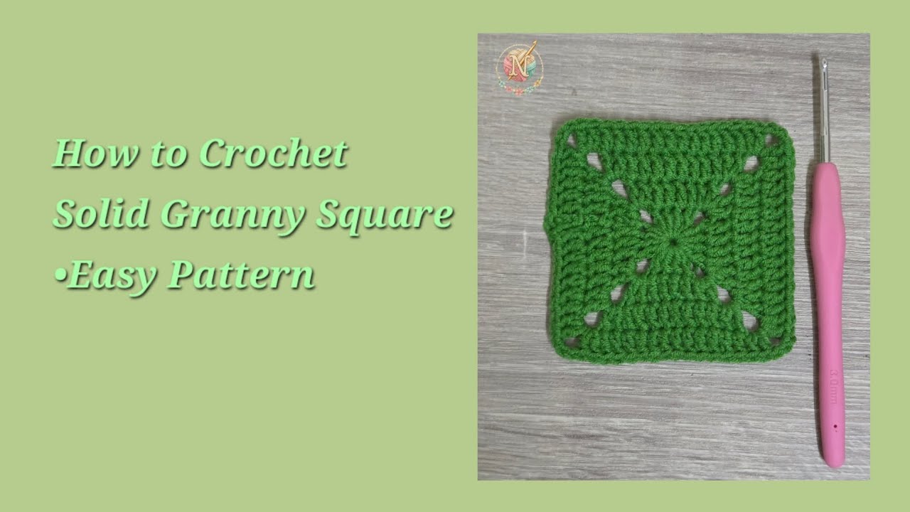 How to Crochet Solid Granny Square |Easy Pattern 