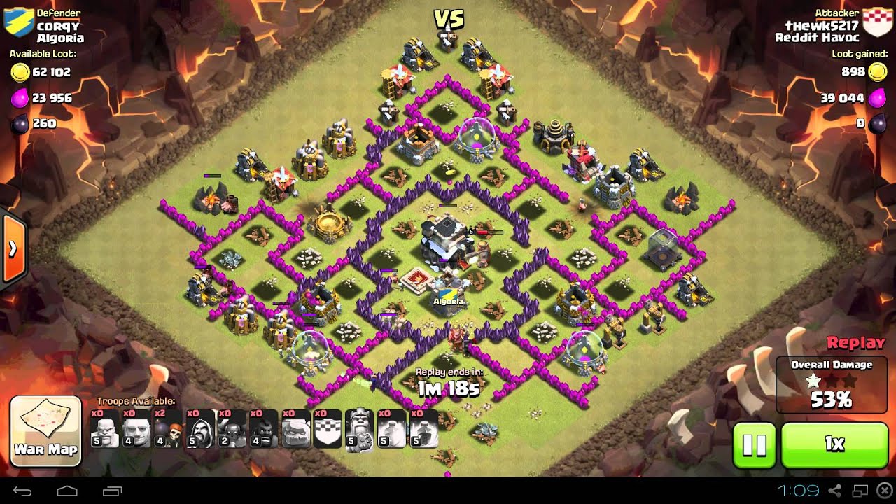GoHoWiPe TH8 vs TH9 - Reddit Havoc