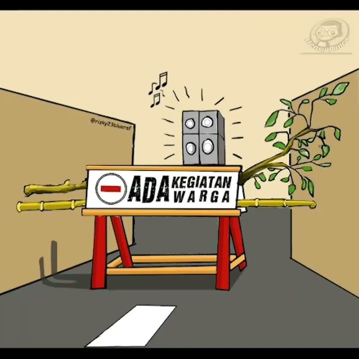 Story WA || Portal jalan ada kegiatan warga/ hajatan