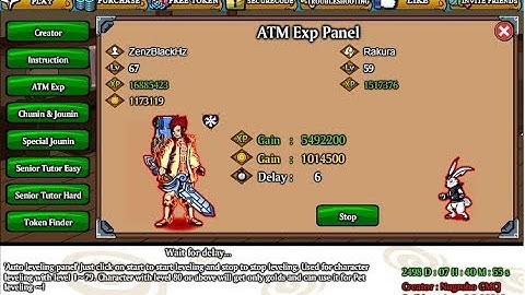 Cheat ATM EXP Ninja Saga