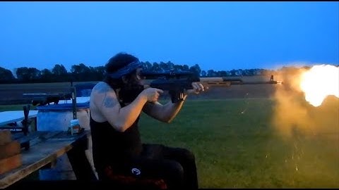 Firing a Dragunov clone (PSL) recoil slow motion