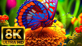 8K VIDEO ULTRA HD [60FPS] - Free Documentary About The World Of Insects With Relaxing Music