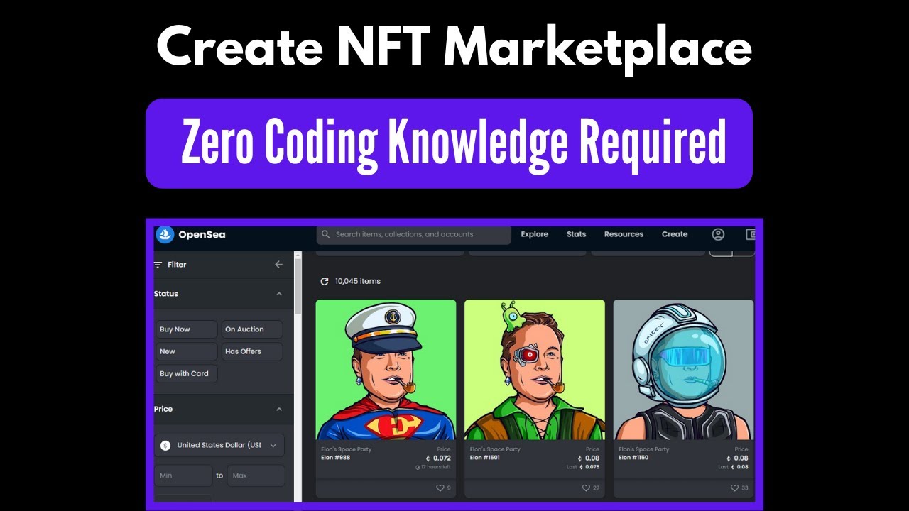Build your own NFT Marketplace with zero coding knowledge required😱