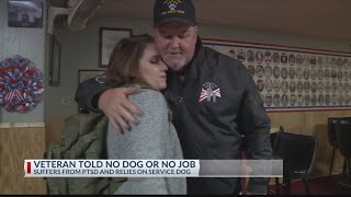 Veteran unemployed after employer denies her need for PTSD service dog