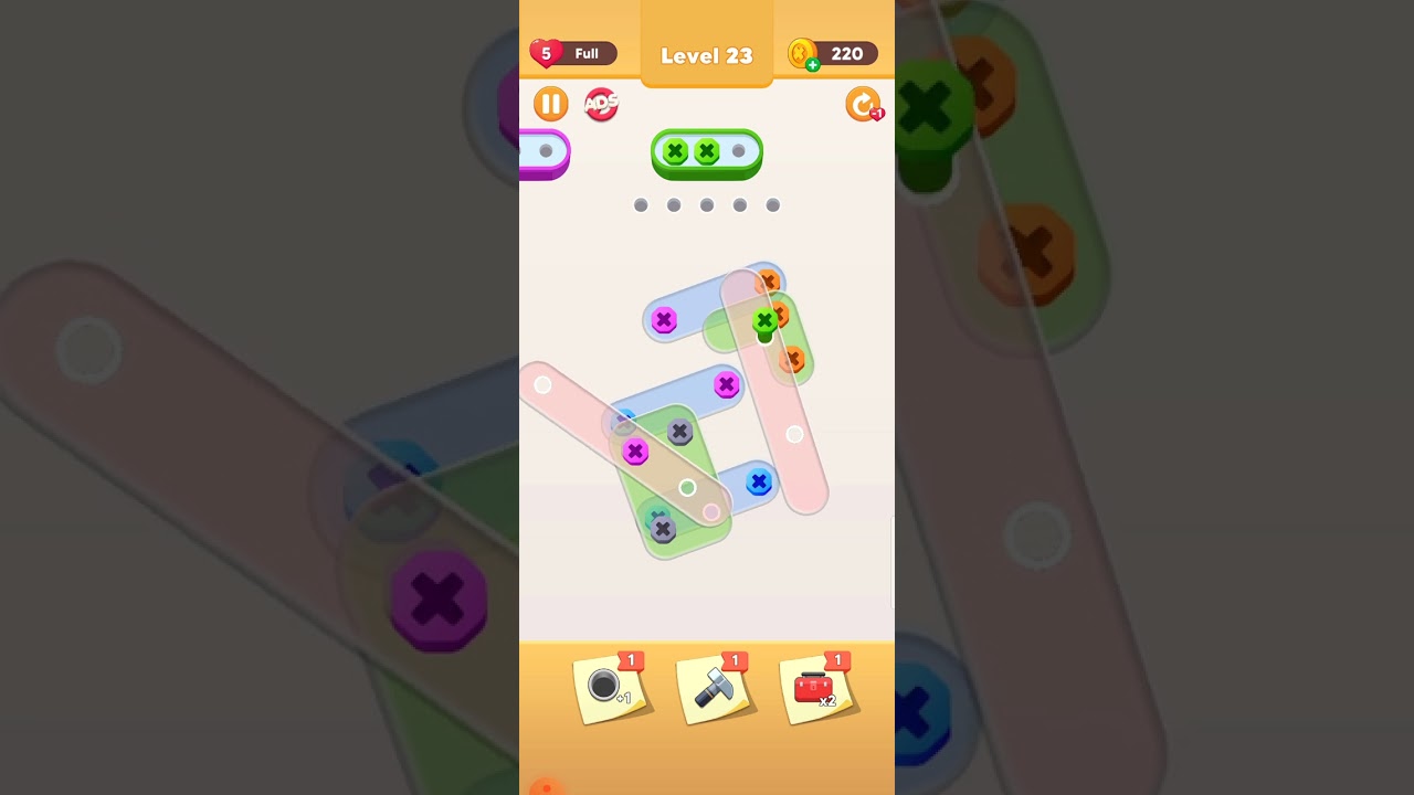 Screw Pin Nuts Jam Puzzle Level 23