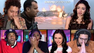 TOP "OMAHA BEACH LANDING" REACTIONS! *SAVING PRIVATE RYAN (1998)* MOVIE REACTION MASHUP