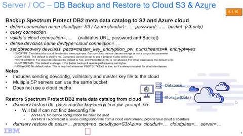 IBM Spectrum Protect 8.1.10 Backup DB to cloud S3 - Demo