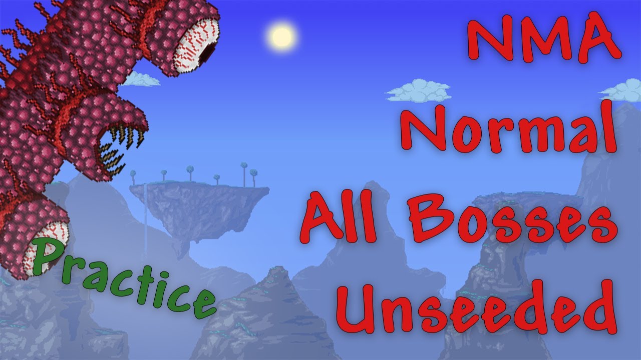ALL THE FALL DAMAGE - [Practice] Terraria NMA All Bosses Unseeded ...