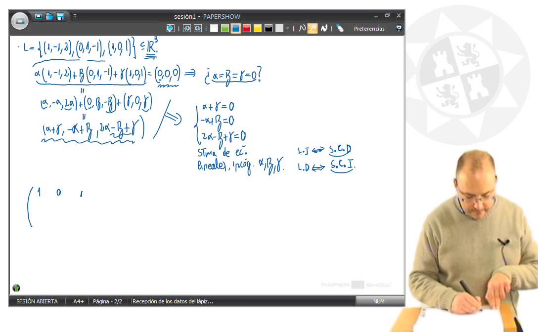 ¿Son linealmente independientes?