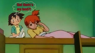 Misty sleeps in Ash's bed