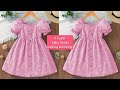latest baby designer frock / with elastic ruffle cuff sleeve / full cutting stitching