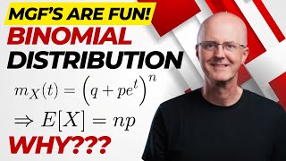 Prob & Stats, Lec 7B: Binomial Distribution (PMF, MGF, Mean, Variance), Intro to Negative Binomial