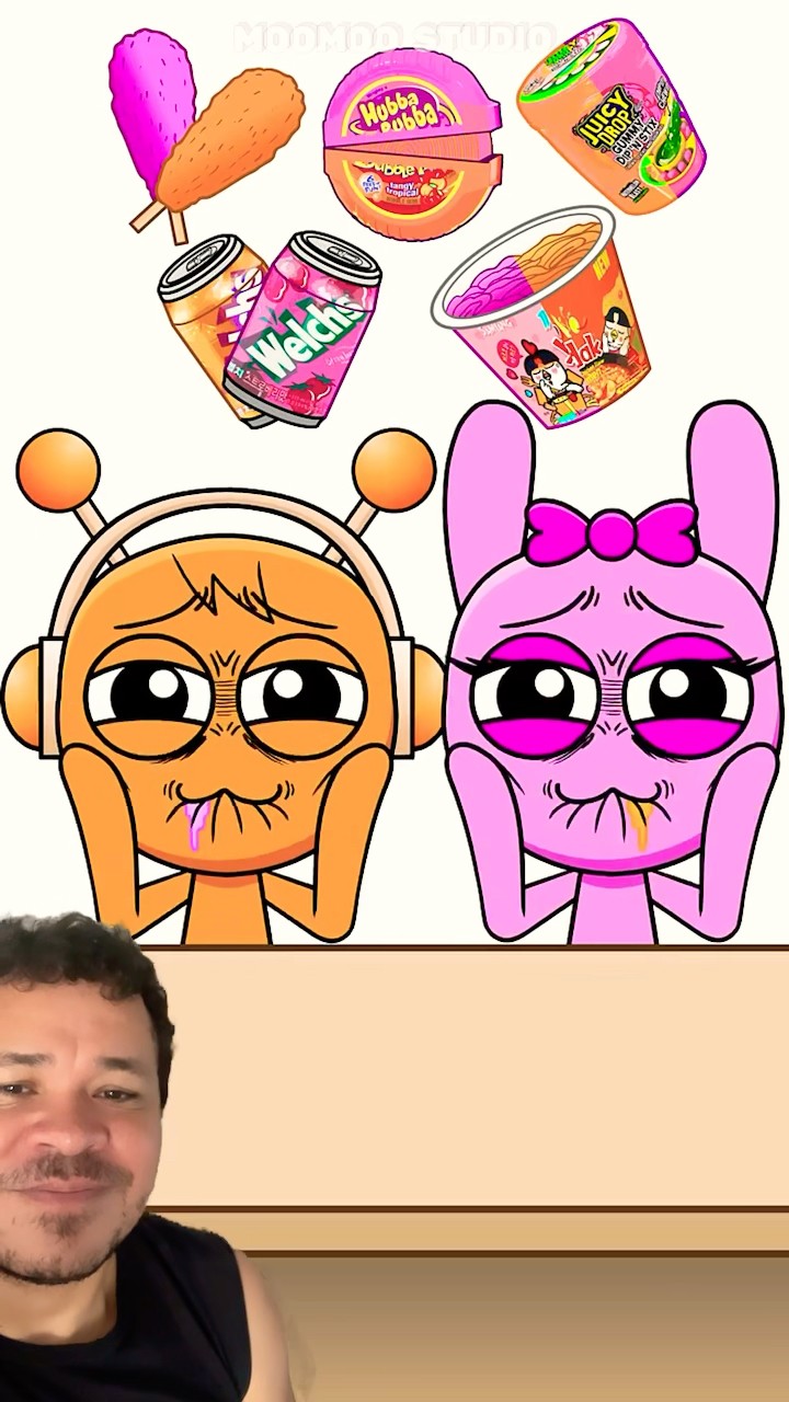 QUEM COMEU MAIS A PINK OU O OREN? #mayumigames #sprunki #shortsvideo #youtubeshorts