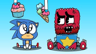 Baby SONIC is So Sad with Baby BOXY BOO! Poppy Playtime Chapter 3 Animation