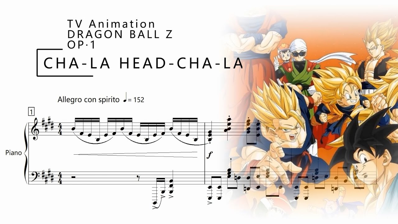 Piano Arrangement | CHA-LA HEAD-CHA-LA (TV Version) (TV Animation