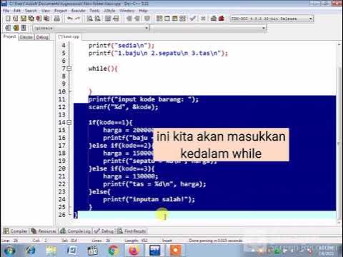 Membuat Program Kasir Sederhana Menggunakan Bahasa C - YouTube
