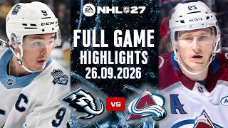 🔴LIVE🔴Utah Mammoth Vs Avalanche Full Game Highlights Sep 25, 2026 NHL 27 Simulation Pre-season