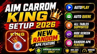 Aim Carrom King Subscription Activation Setup 2026 || Aim Carrom King New Random Apk Feature 🎉 screenshot 1