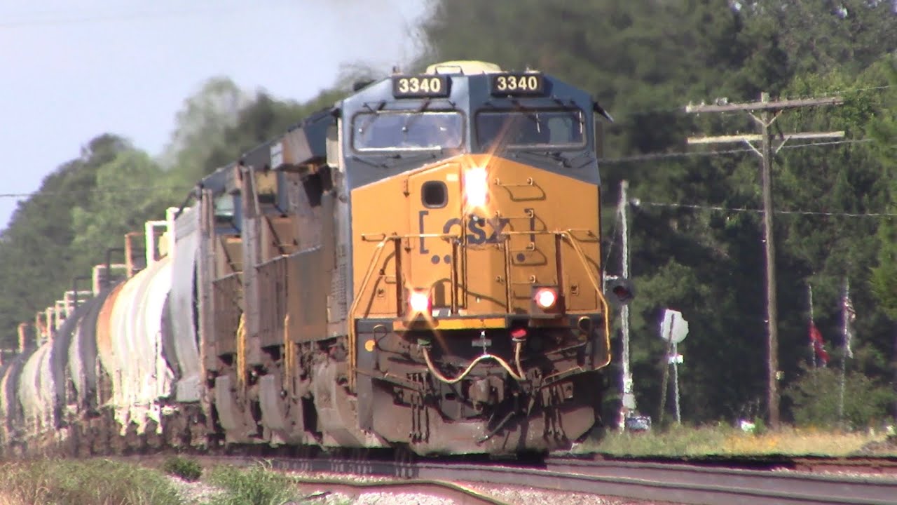 CSX 3340 leads CSX Q693-01 in Screven, GA 5/5/22 - YouTube