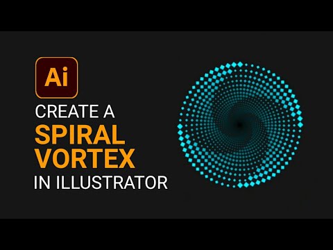 Create easily dotted Spiral vortex effect in illustrator