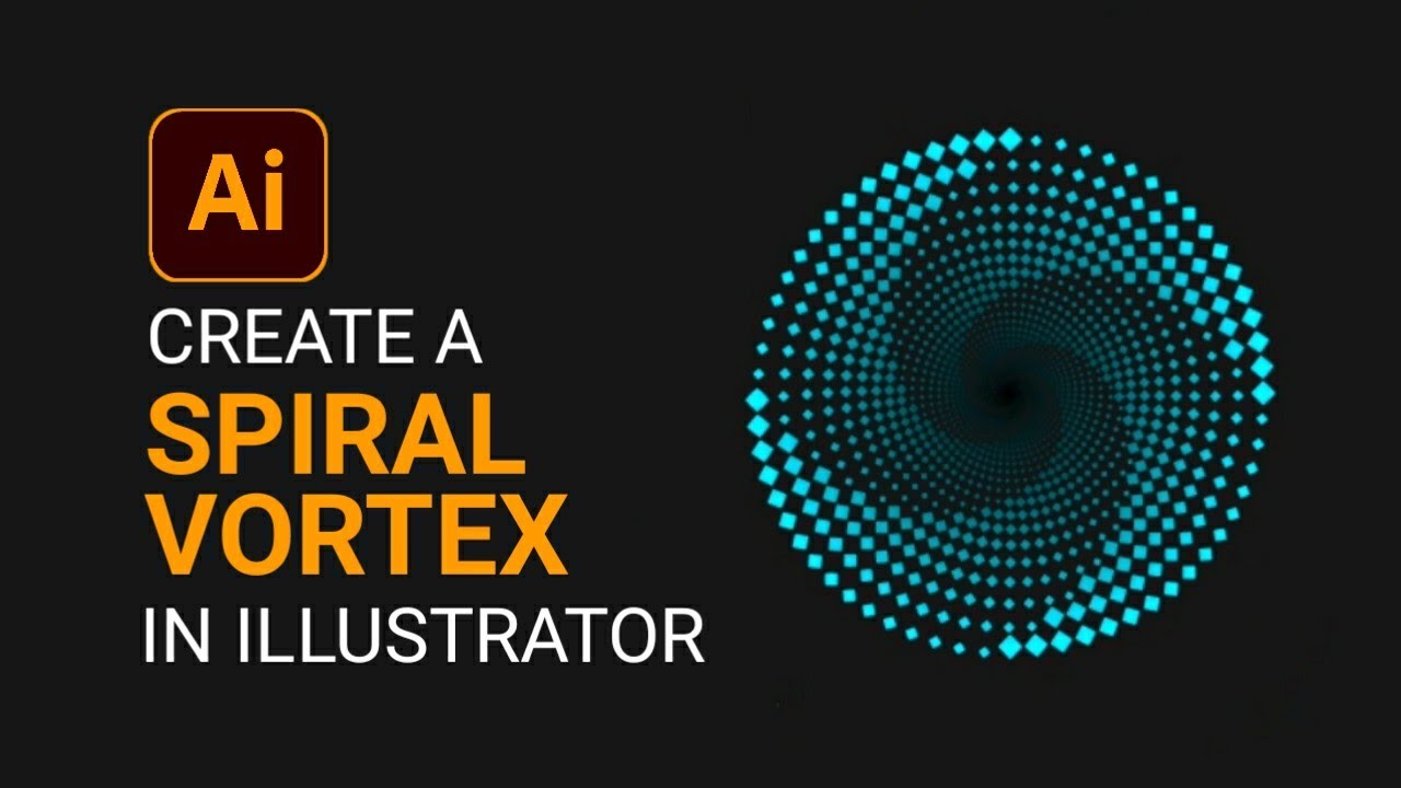 Create easily dotted Spiral vortex effect in illustrator - YouTube