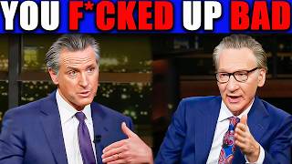 Bill Maher CORNERS Gavin Newsome, MAKES HIM SQUIRM Live For His LIES
