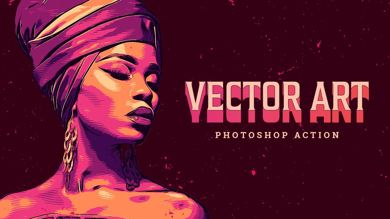 Vector Art Photoshop Action Tutorial - YouTube