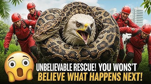 Unbelievable Rescue: Eagle Saved from Monster Python 🦅😱