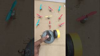 12 mini crossless motor power testing with use magnet and magnetic vibration_Dc Motor #tech #dc