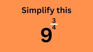 How To Simplify 9^3/4 #maths #mathematic #math #mathematics