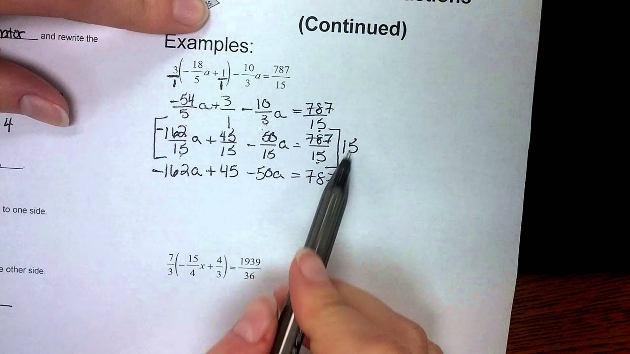 Algebra Solving Multi Step Equations With Fractions YouTube algebra-solving-multi-step-equations-with-fractions-youtube