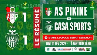 Download Lagu As pikine Casa sports | 1-1 Résumé | ligue 1 /13 éme Journée - #LonaseBet2025 | aspikine casa sports MP3