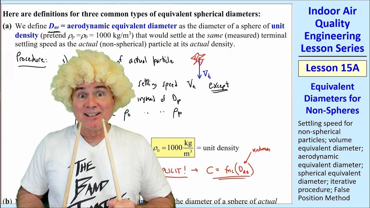 IAQ Engineering Lesson 15A: Equivalent Diameters for Non-Spheres - YouTube
