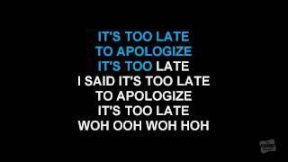 Apologize in the style of OneRepublic karaoke video with lyrics