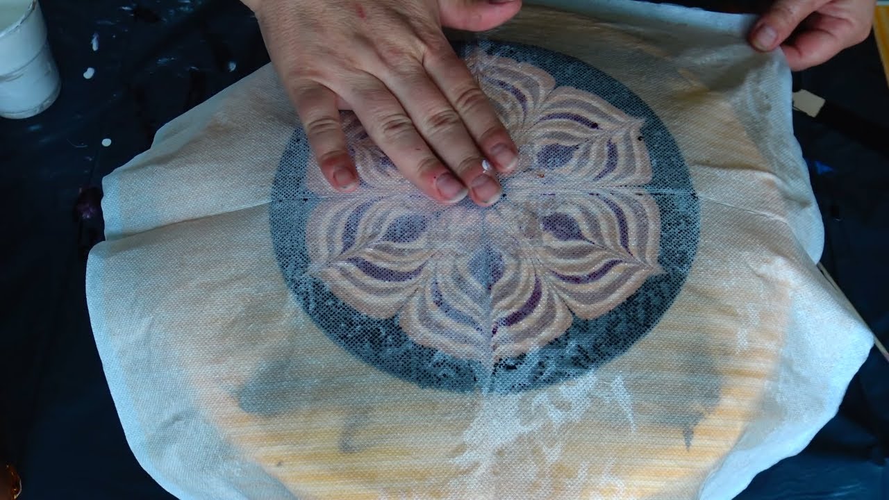 (718) PVA GLUE and VARNISH pouring medium ~ Reverse flower dip with ...