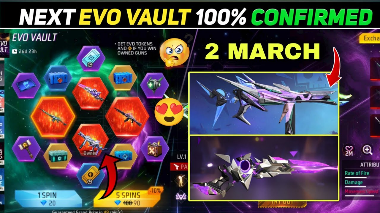 March Month Evo Vault Event 🥰| Evo m1887 & Mp40 2.0 Gun Skin Return 🤔| Next Evo Gun Free Fire 🔥