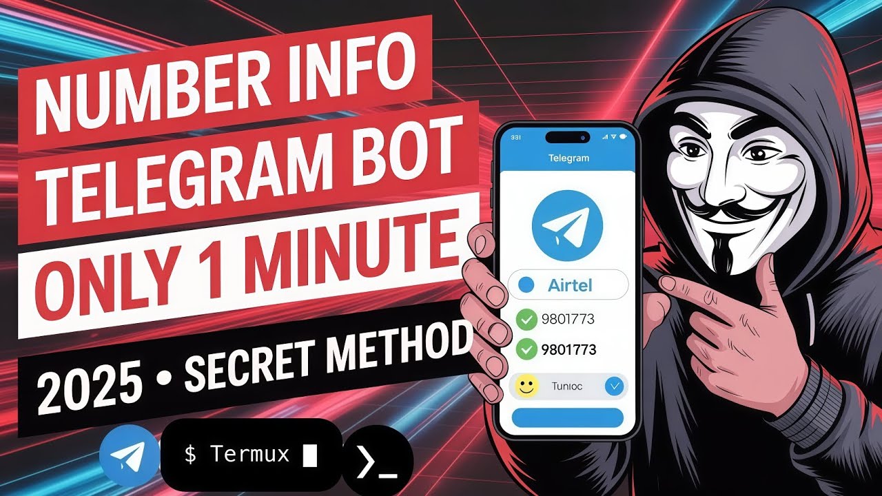 How to Make a Number Info Telegram Bot Without API | Python + Termux ...
