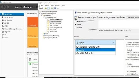 How To Block Domain User And App From Access Dangerous Websites Network Protection Via Group Policy