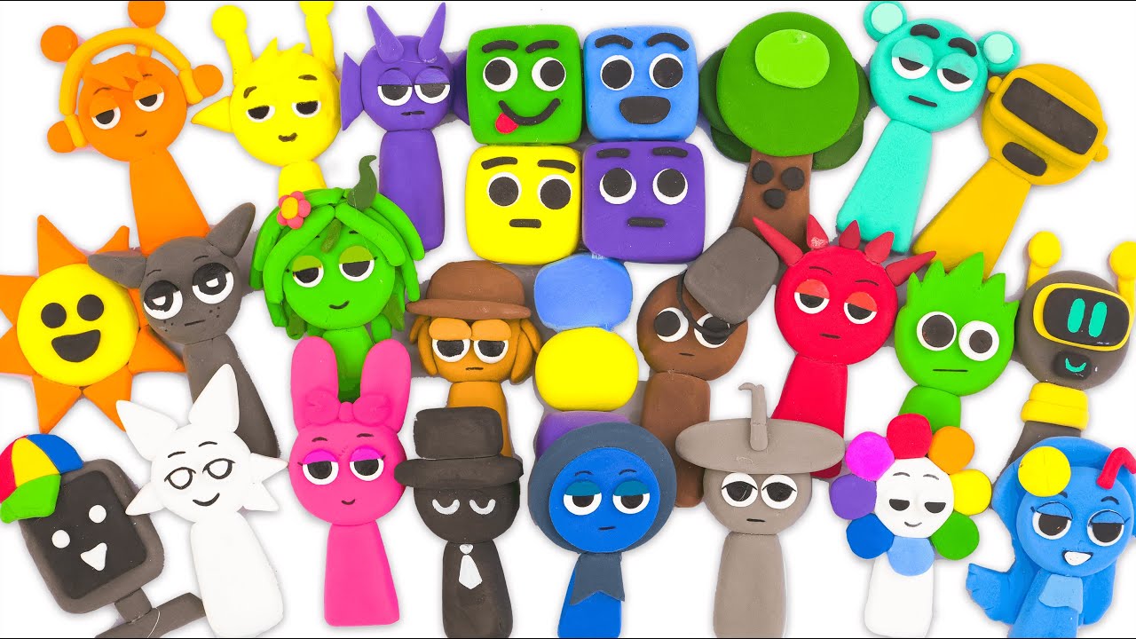 💖Paper DIY💖 Making Clay Incredibox SPRUNKI BLIND BOX Unboxing |  ASMR